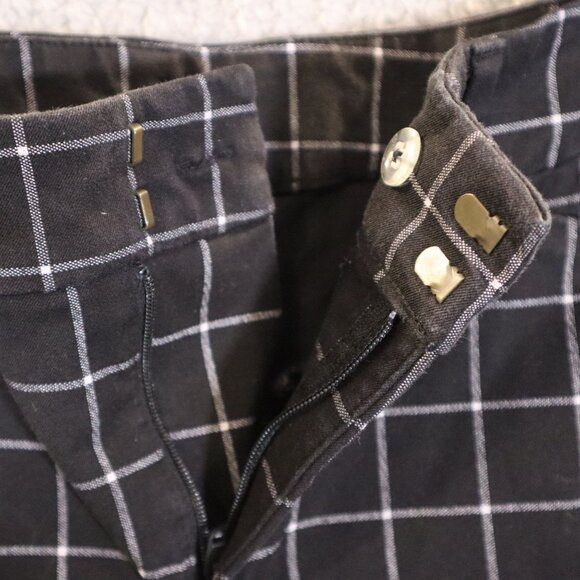 Old Navy Pixie High Rise Black & White Windowpane Pants With Secret-Slim Pockets - Picture 4 of 11